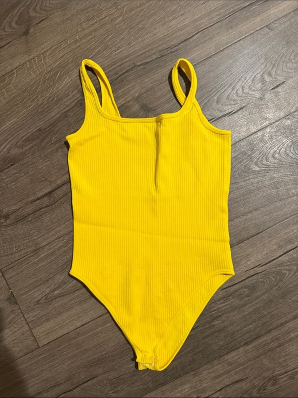QQQ Ribbed Yellow Bodysuit - Women
